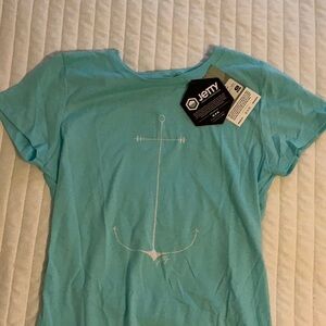 JETTY Teal Short Sleeve T-Shirt Anchor Design